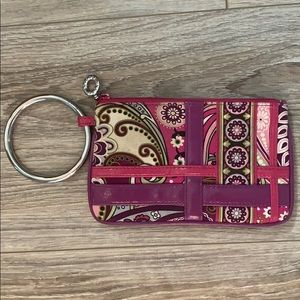 Vera Bradley Very Berry Paisley Wristlet